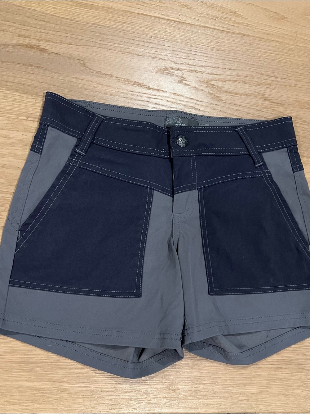 Prana Two-Tone Navy and Gray Athletic Shorts